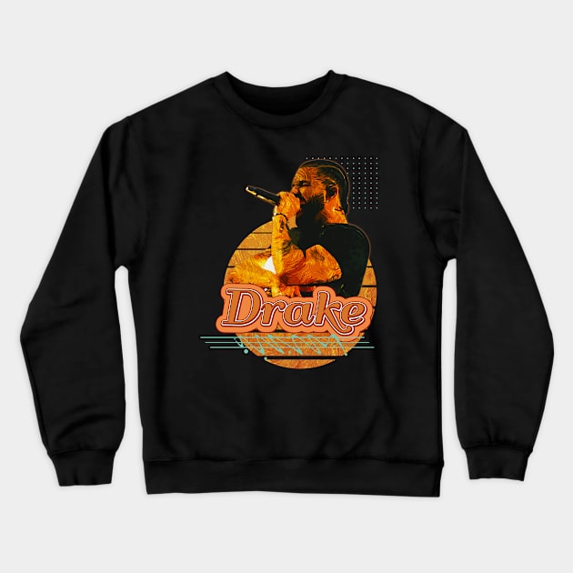 Drake \\ Retro Art Crewneck Sweatshirt by Nana On Here